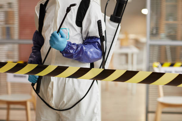 Professional Infectious Disease Decontamination technician working in March Air Reserve Base, CA
